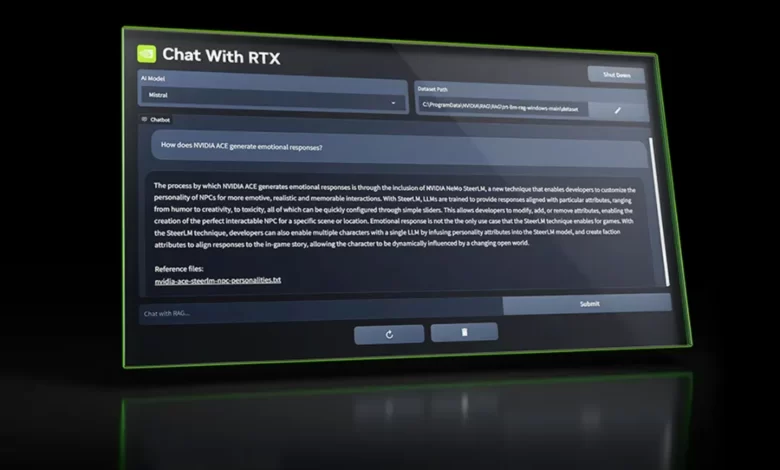 غوغای انویدیا با Chat with RTX؛ چت‌بات هوش مصنوعی بی‌نیاز از اینترنت