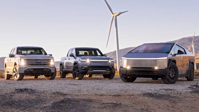 نبرد پیکاپ‌های برقی، تسلا سایبرتراک، ریویان R1T و فورد F150 لایتنینگ