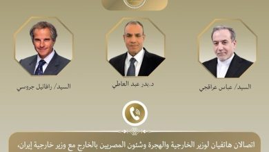 تماس تلفنی وزیر خارجه مصر با عراقچی و گروسی درباره برنامه هسته‌ای ایران