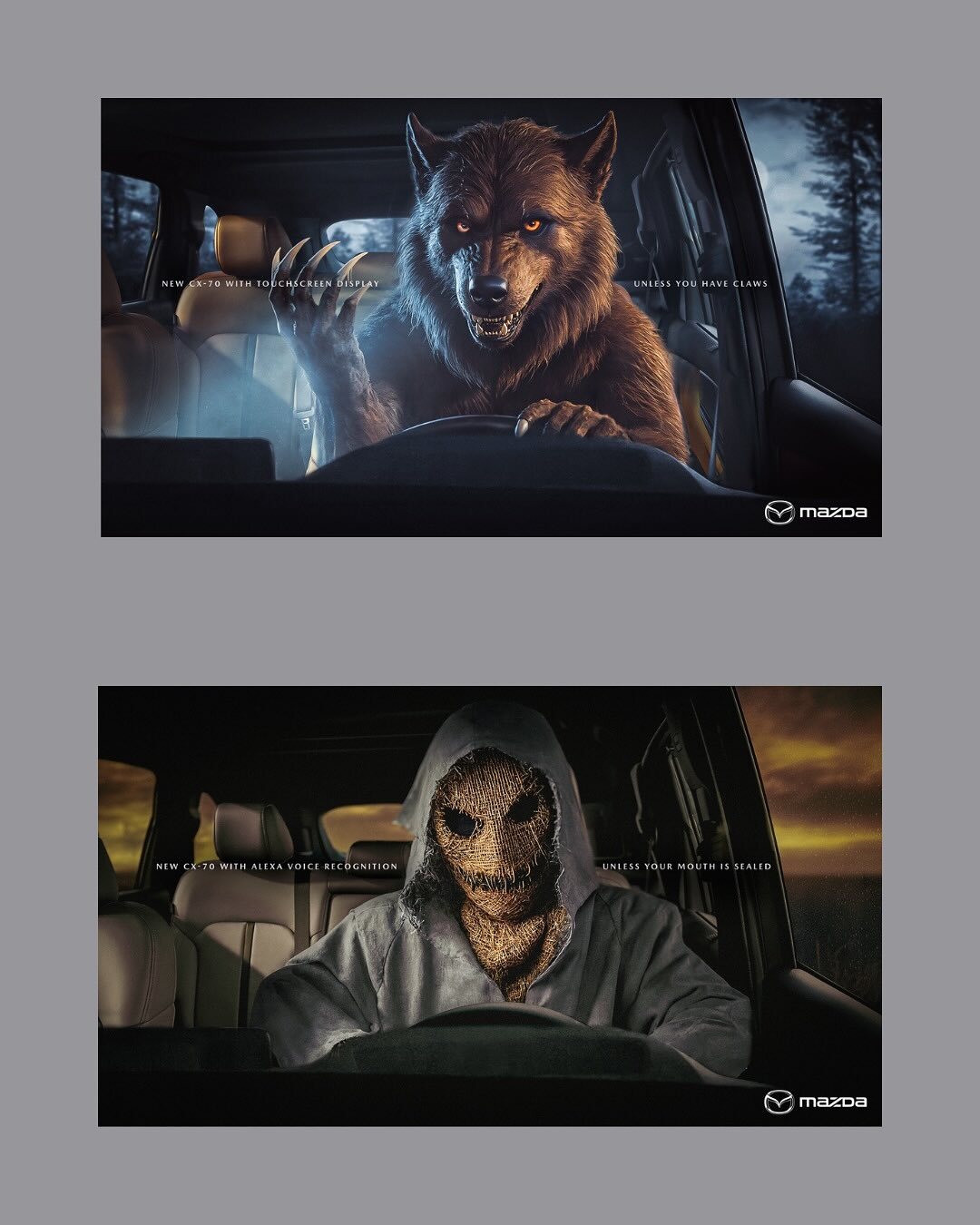 هالووین: از کنایه جالب «ب ام و» به مرسدس بنز تا حکایت «دهان دوخته شده» در کابین شاسی بلند مزدا (تصویری) 4 هالووین: از کنایه جالب «ب ام و» به مرسدس بنز تا حکایت «دهان دوخته شده» در کابین شاسی بلند مزدا (تصویری)